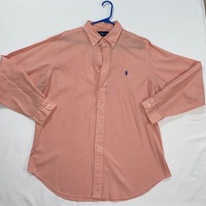 Men’s Orange Ralph Lauren Button Down